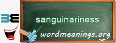 WordMeaning blackboard for sanguinariness